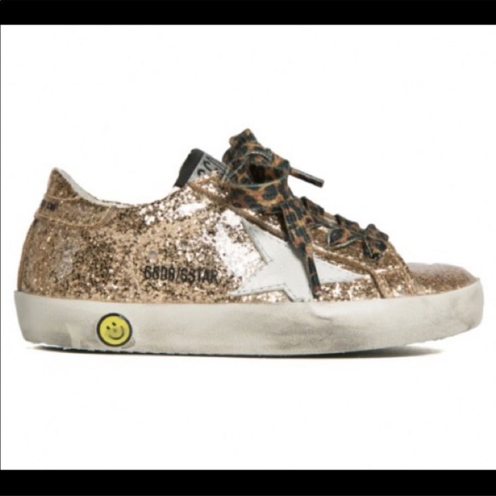 Golden Goose Gold Glitter Sneakers - Picture 2 of 4
